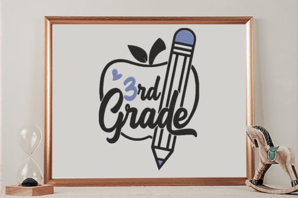 3rd Grade Apple Pencil: An Embroidery Design Review