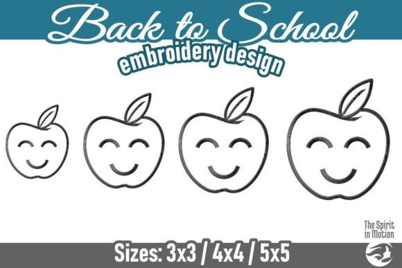 Back to School Smiling Outline Apple Review