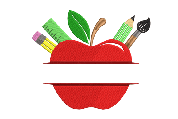 Blank Apple Teacher Name: A Charming Back to School Embroidery