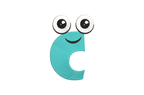 Charming Funny Letter C Embroidery Design