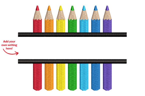 Charming Split Colored Pencils Design