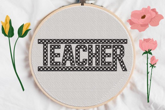 Charming Teacher Sign Checkered Print Review