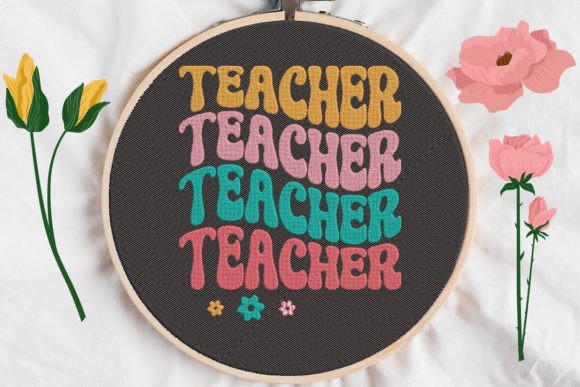 Charming Teacher Sign Echo Stacked Design