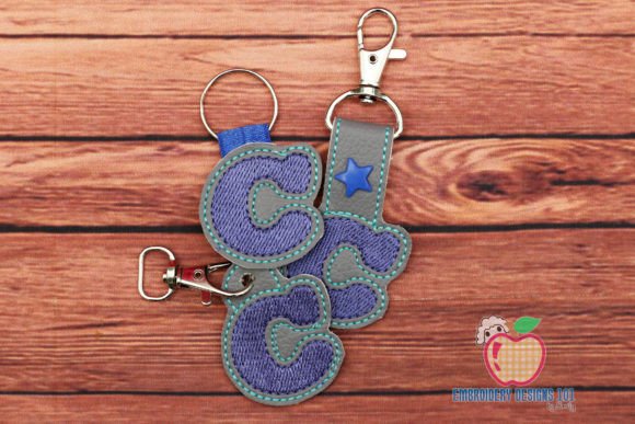 LETTER C Keychain: A Versatile Embroidery Design