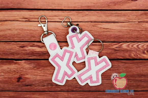Letter X ITH Keyfob Design: A Versatile Embroidery Asset