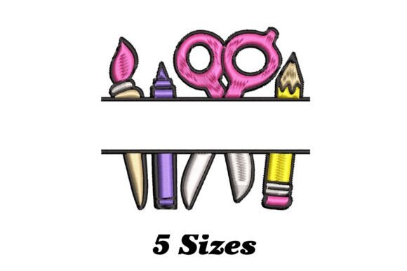 School Tool Split Name Monogram: A Charming Academic Touch